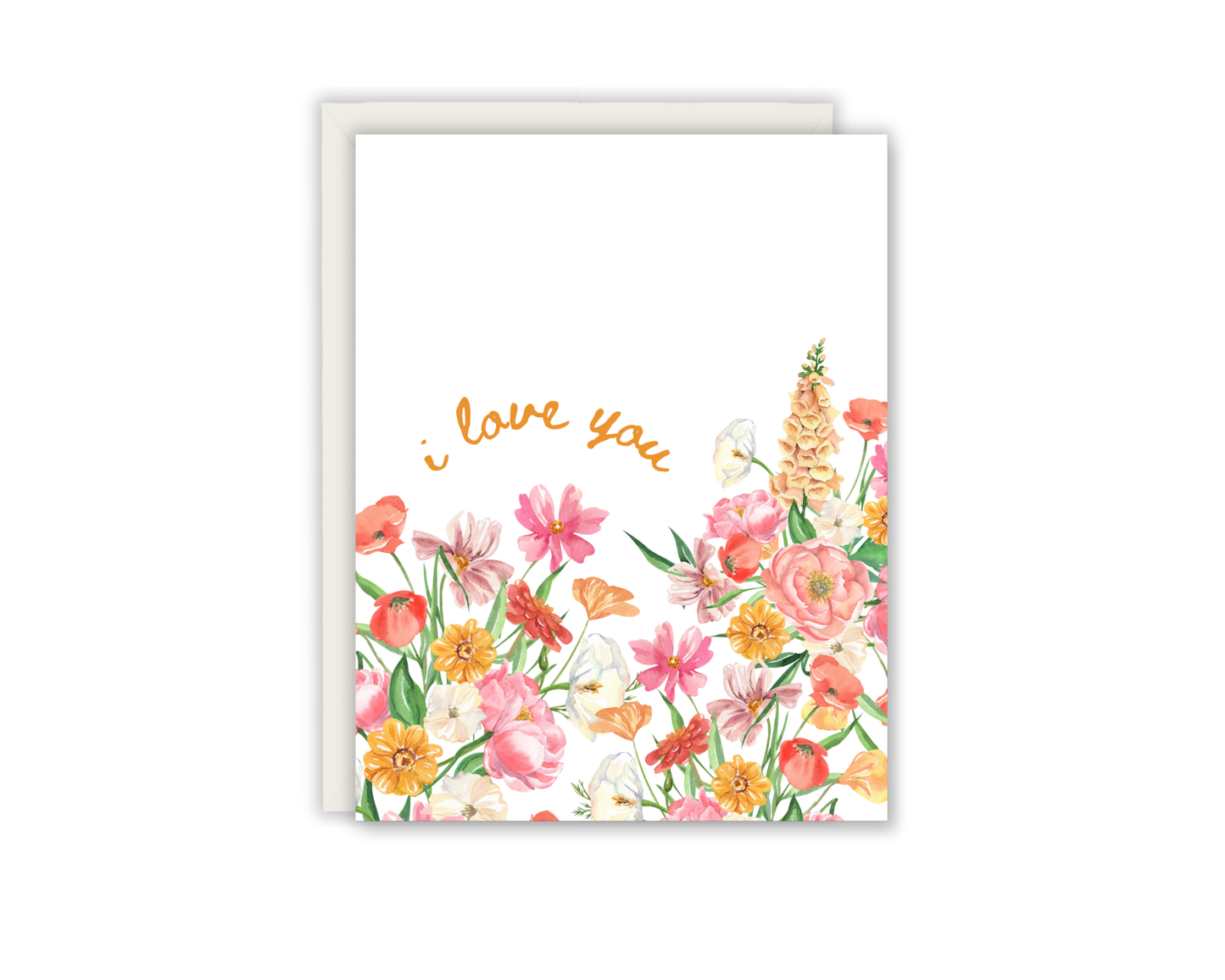 I love you floral Greeting Card