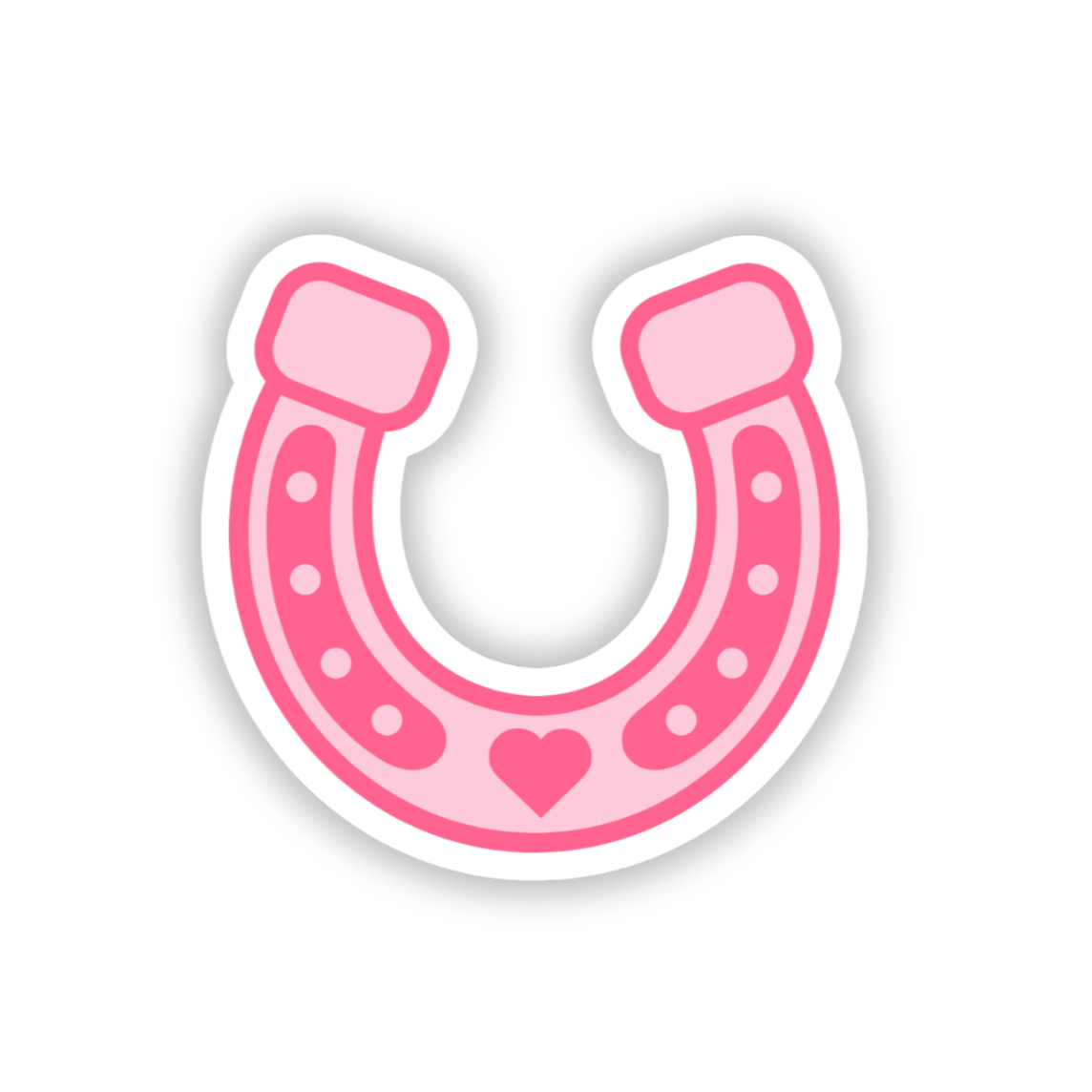 Pink horseshoe sticker