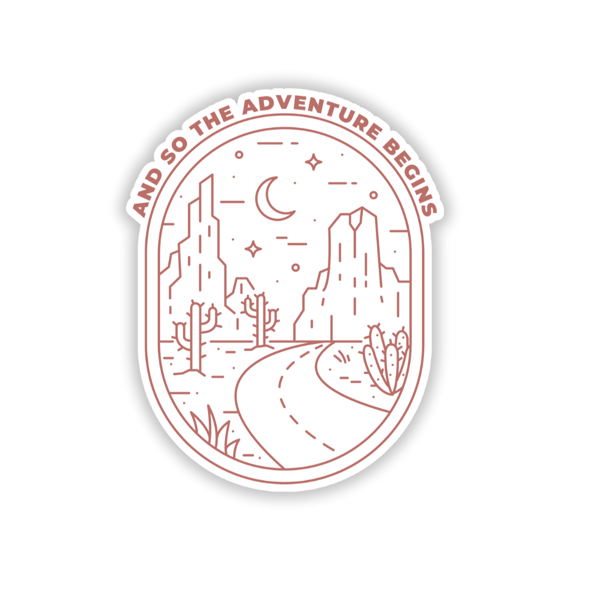 And So The Adventure Begins Adventure Sticker