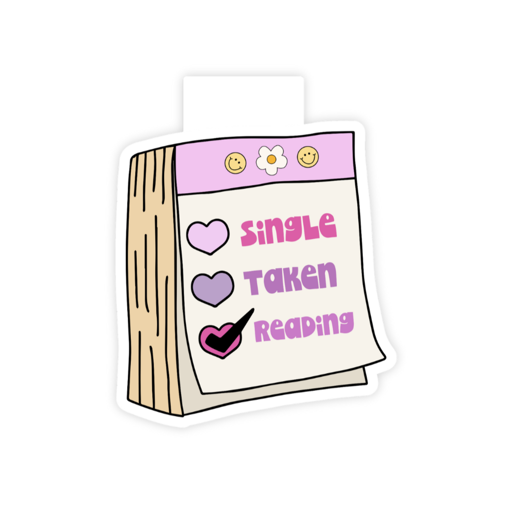 Single taken reading magnetic bookmark