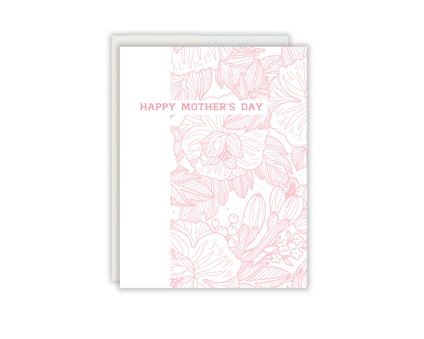 Fine line Happy Mothers Day Greeting Card