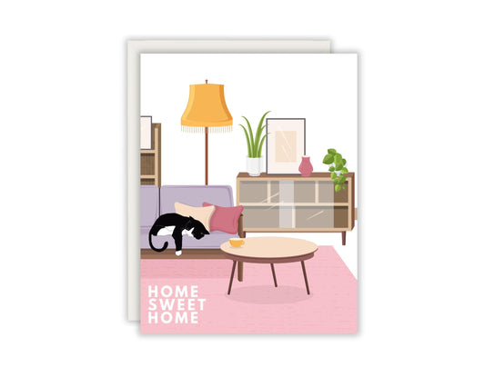 Cat Home Sweet Home Paint Card