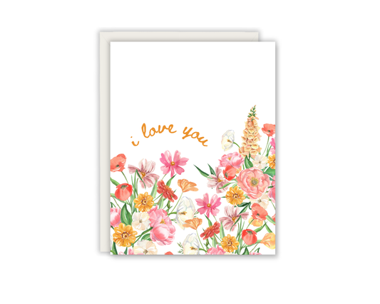 I love you floral Greeting Card