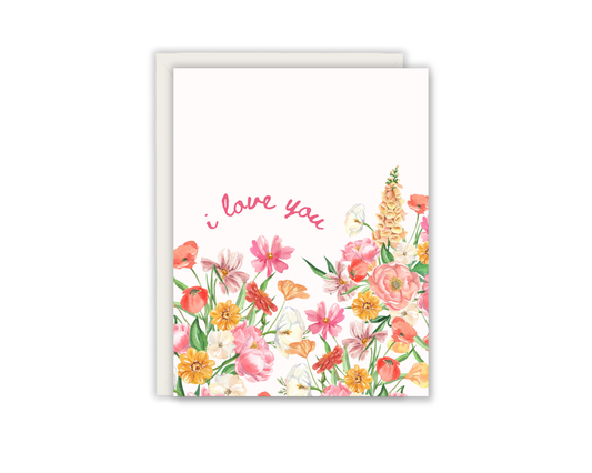 I love you floral Greeting Card