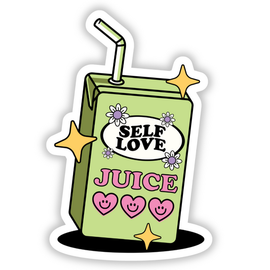 Self Love Juice Box Sticker