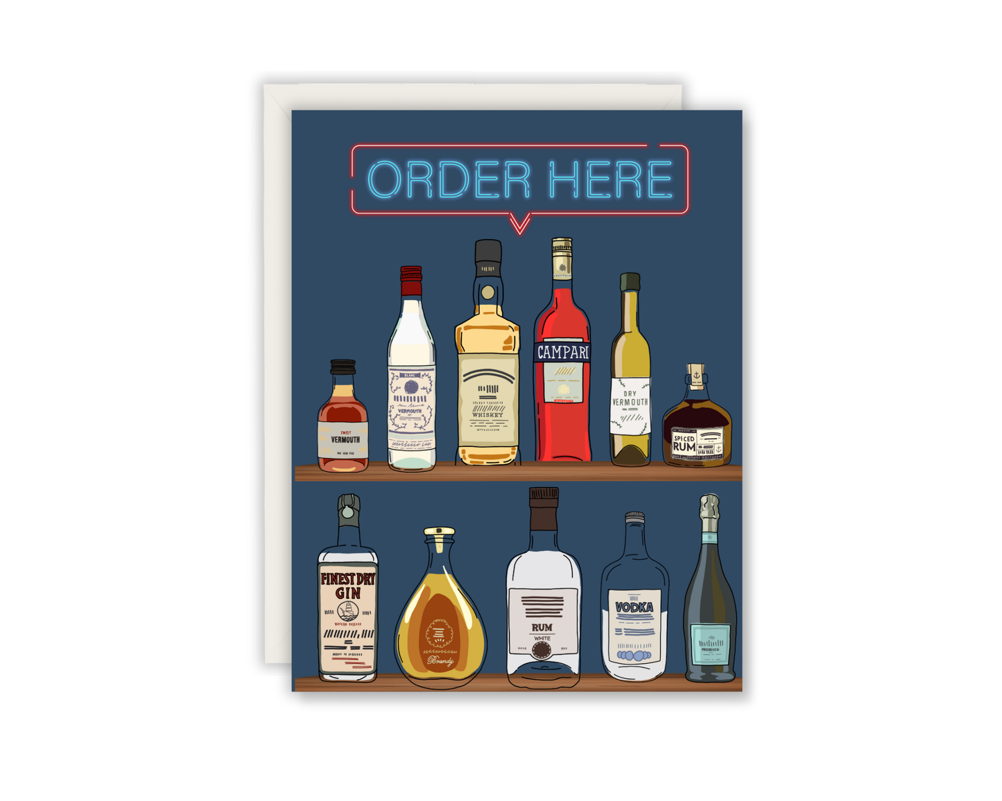 Order Here Bartender Greeting Card