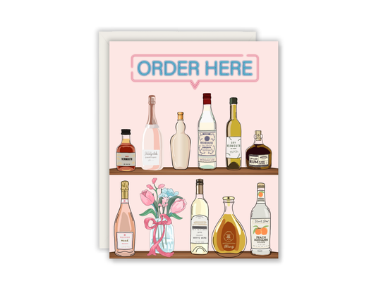 Order Here Bartender Card