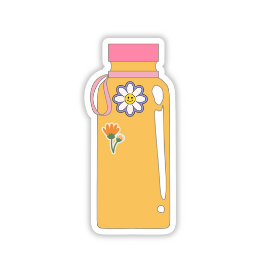 Water bottle with stickers sticker