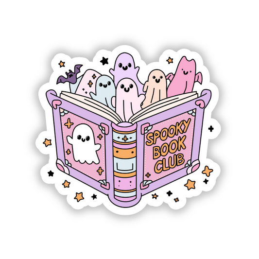 Spooky bookclub sticker