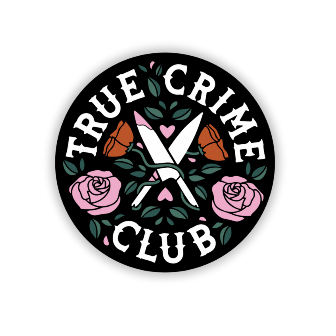 True crime club sticker