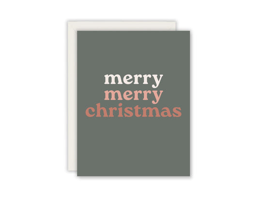 Merry Merry Christmas Greeting Card