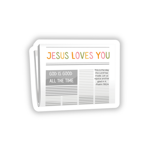 Jesus loves you sticker