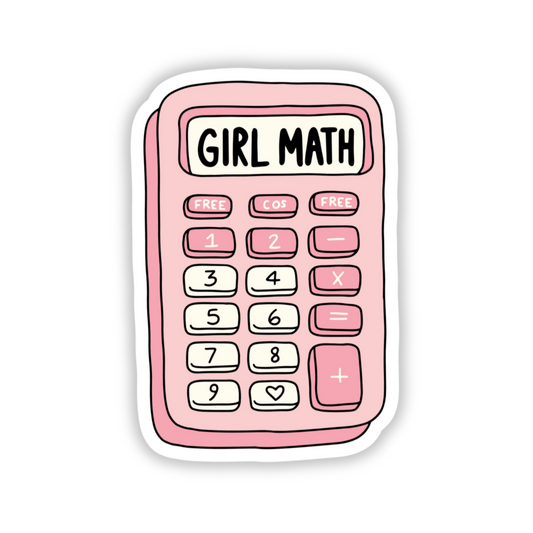 Girl Math Calculator Sticker