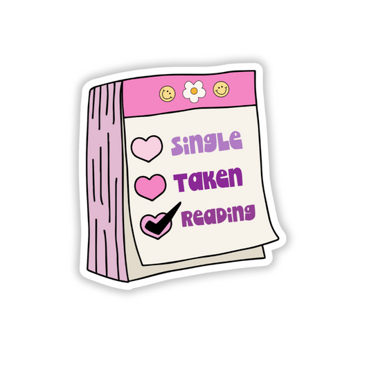 Single taken reading sticker