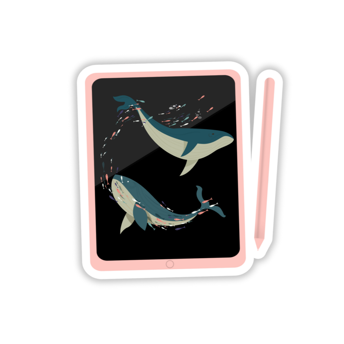 Whale Ipad sticker