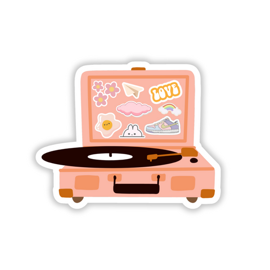 Vinyl player sticker