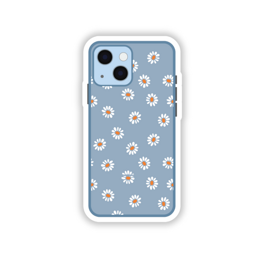 Blue floral phone sticker