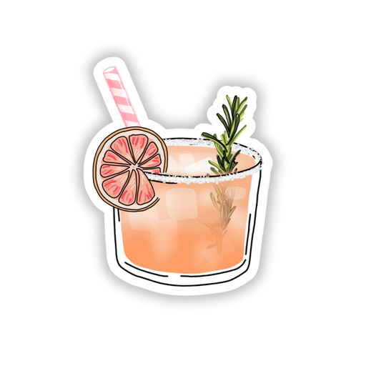 Greyhound Grapefruit Cocktail Sticker