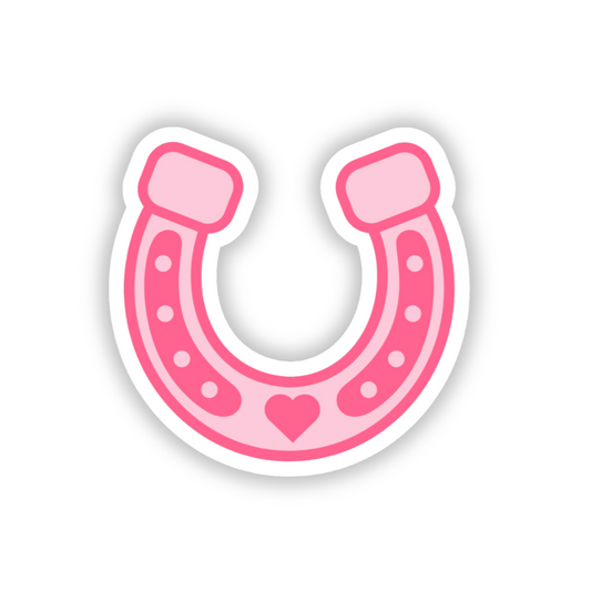 Pink horseshoe sticker