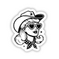 Black cowgirl sticker