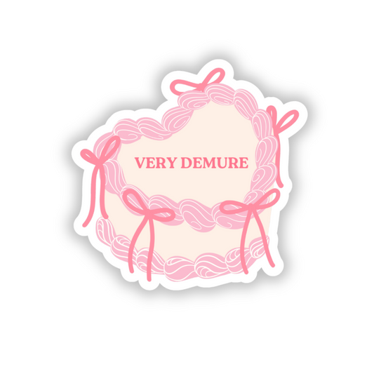 Very demure cake sticker