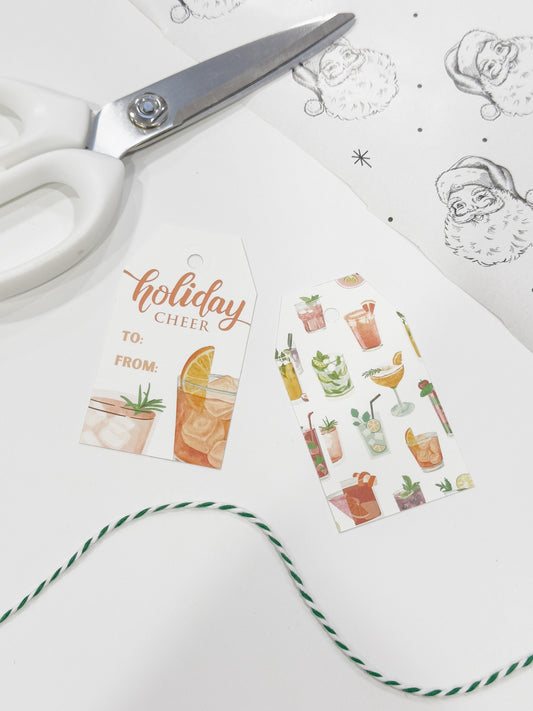 Christmas Spirits Double Sided Christmas Gift Tag Set of 10