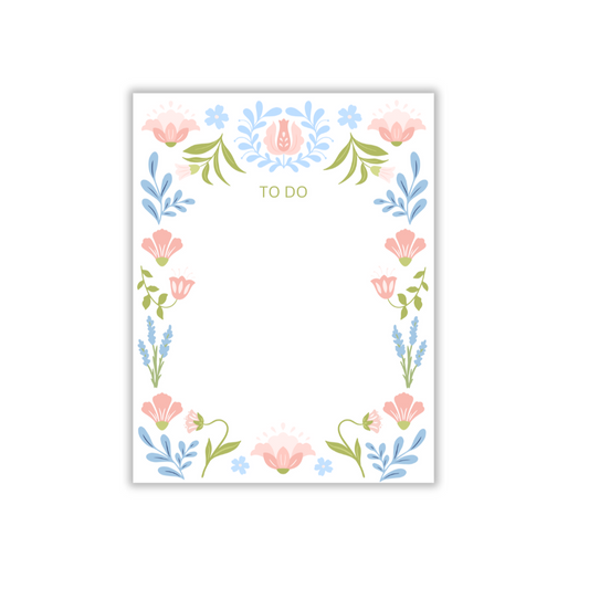 Floral To Do Notepad