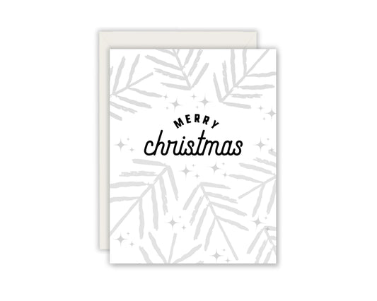 Merry Christmas Snowflake Greeting Card