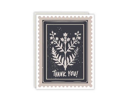 Postage Stamp Thank You Card