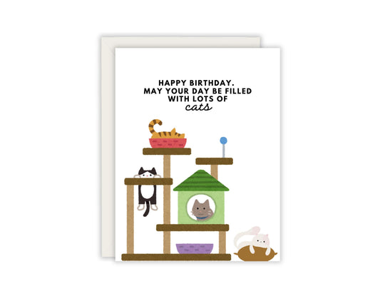 Happy Birthday. May your day be filled with lots of cats card