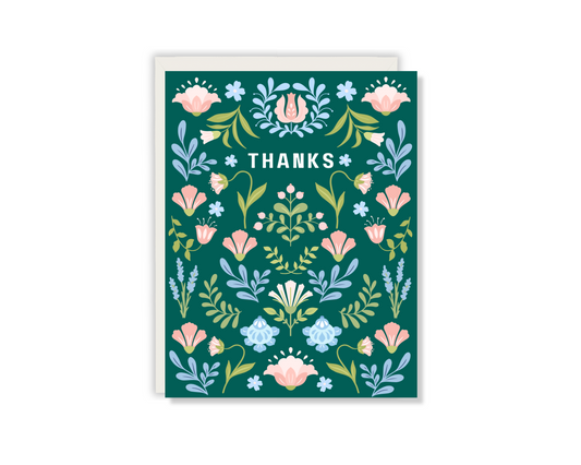 Floral Thank You Card