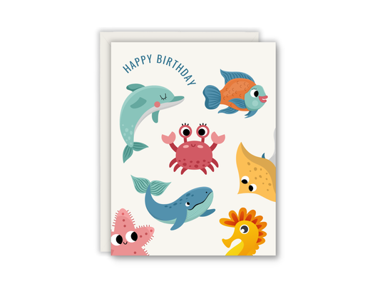 Under The Sea Happy Birthday Card