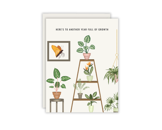 Here's To Another Year Full Of Growth Birthday Card