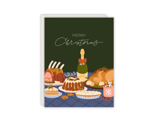 Christmas Dinner Spread Card