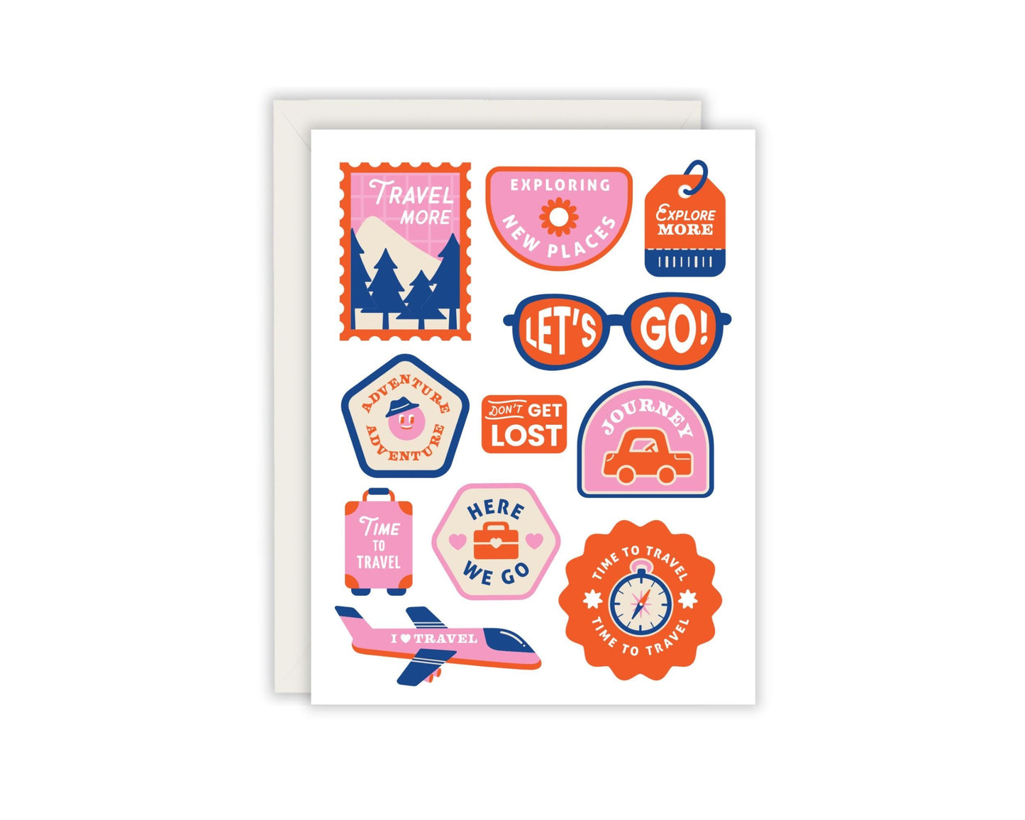 Pink New Adventure Traveler Card