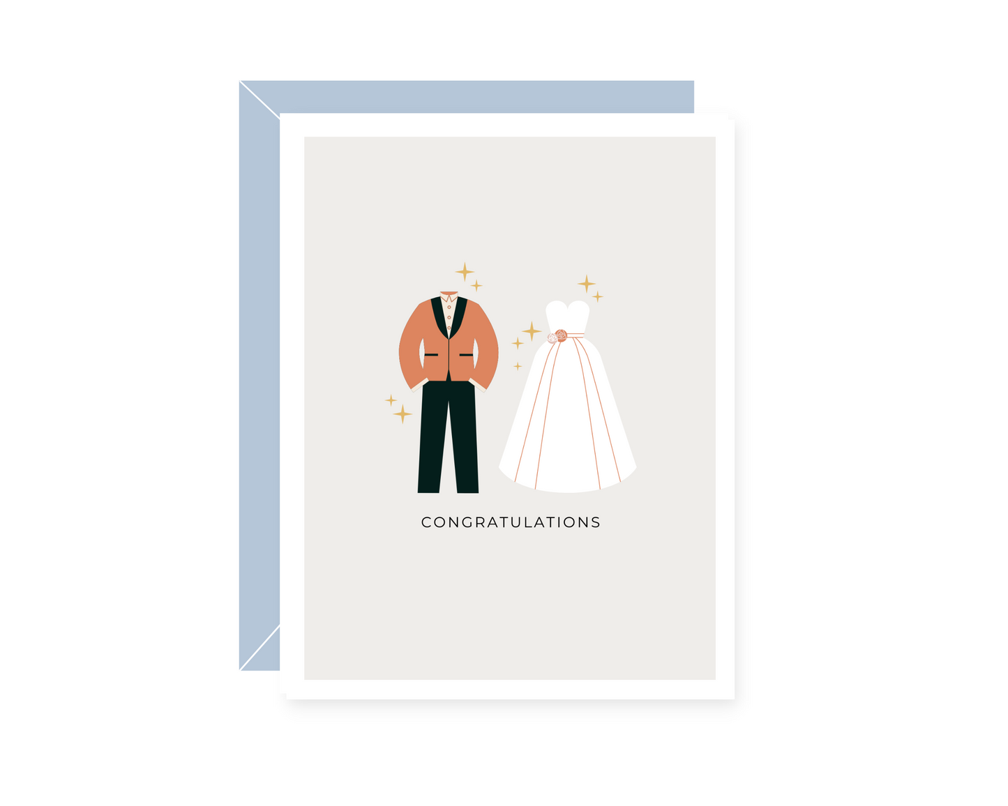 Bride and Groom Greeting Card