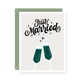 Just Married Green Greeting Card