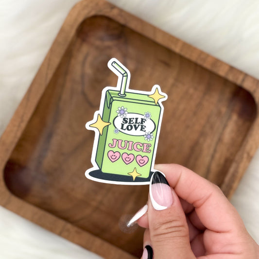 Self Love Juice Box Sticker