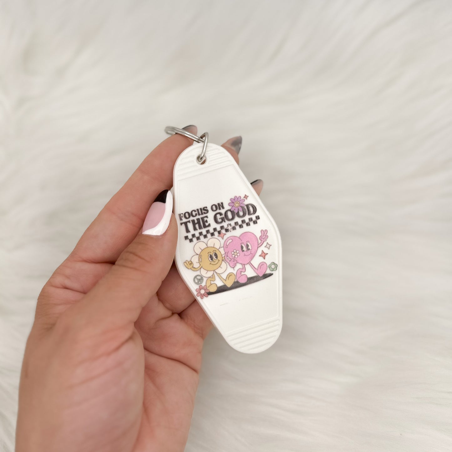 Focus On The Good Motel Keychain