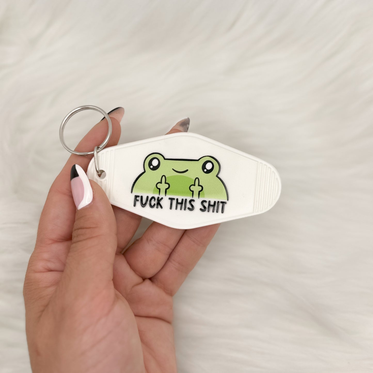 Fuck This Shit Froggy Motel Keychain