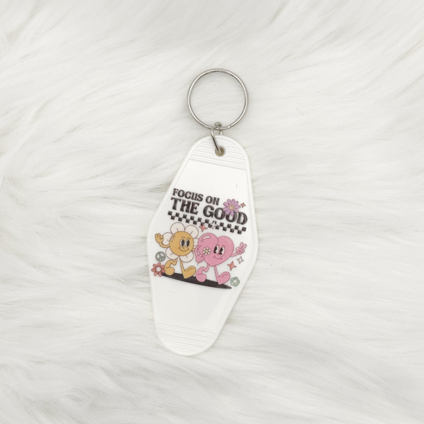 Focus On The Good Motel Keychain