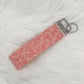 Pink Floral Wristlet Keychain