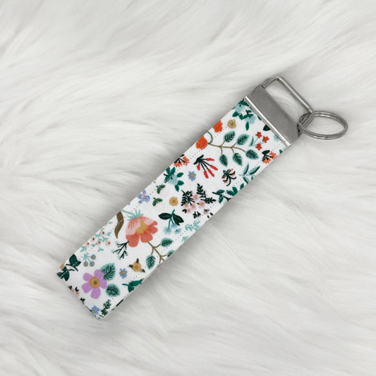 Rifle Paper Co Curio Bramble Fields Floral Wristlet Keychain