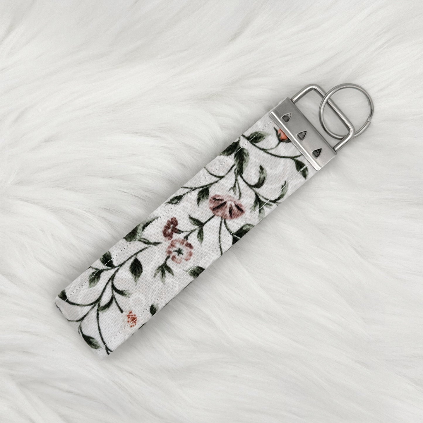 Rose Floral Wristlet Keychain