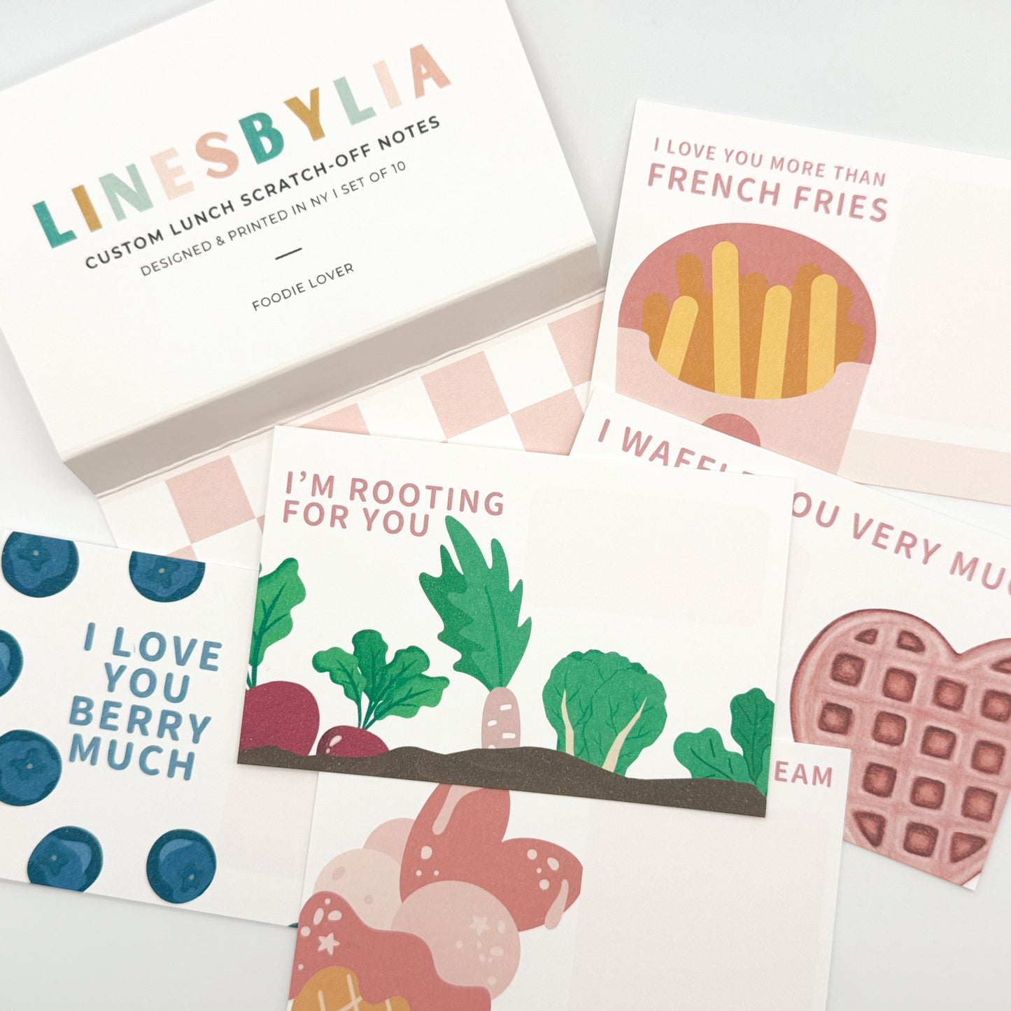 Foodie Lover Scratch-off Lunchbox Note Cards