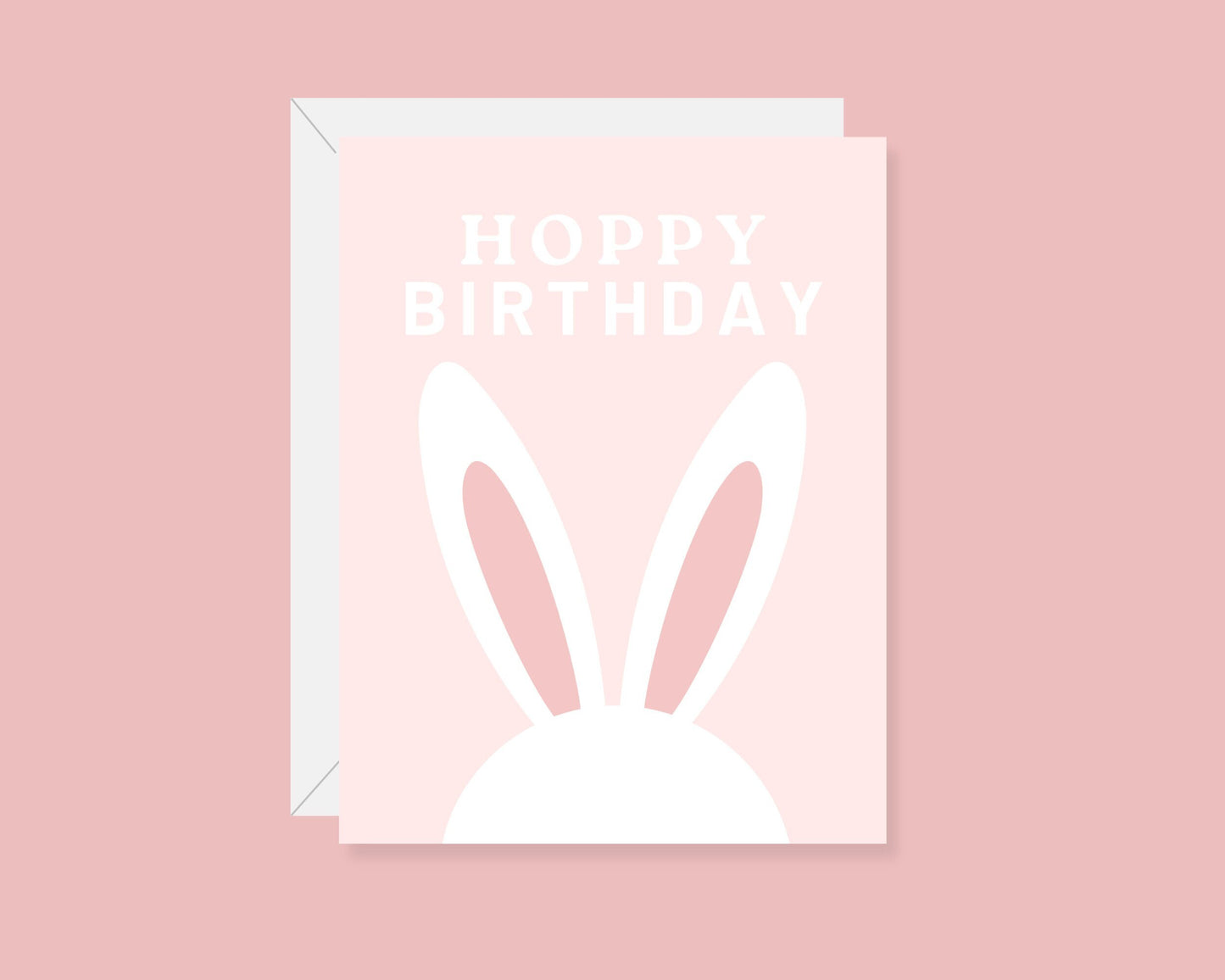 Hoppy Birthday Greeting Card (Pink)