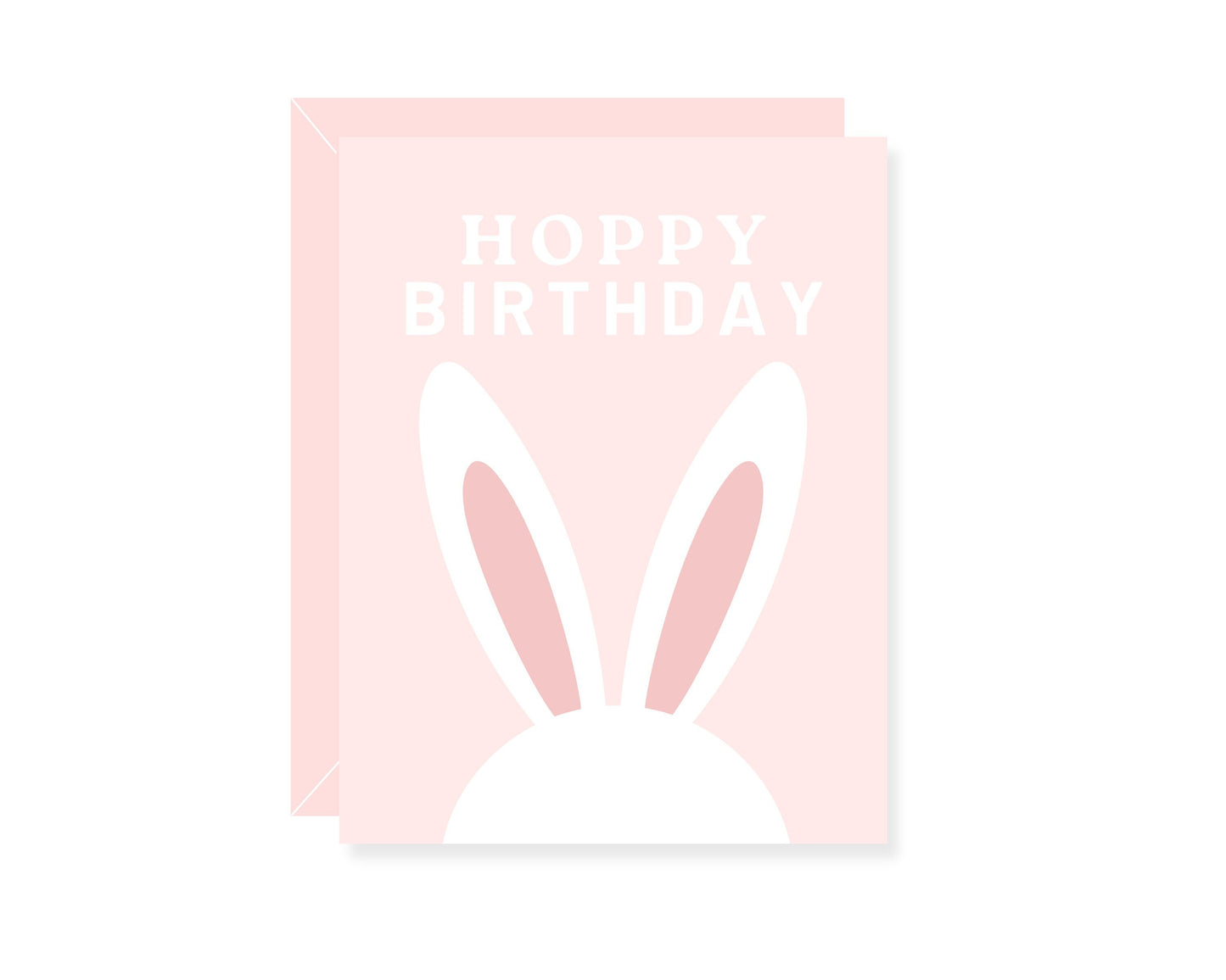 Hoppy Birthday Greeting Card (Pink)