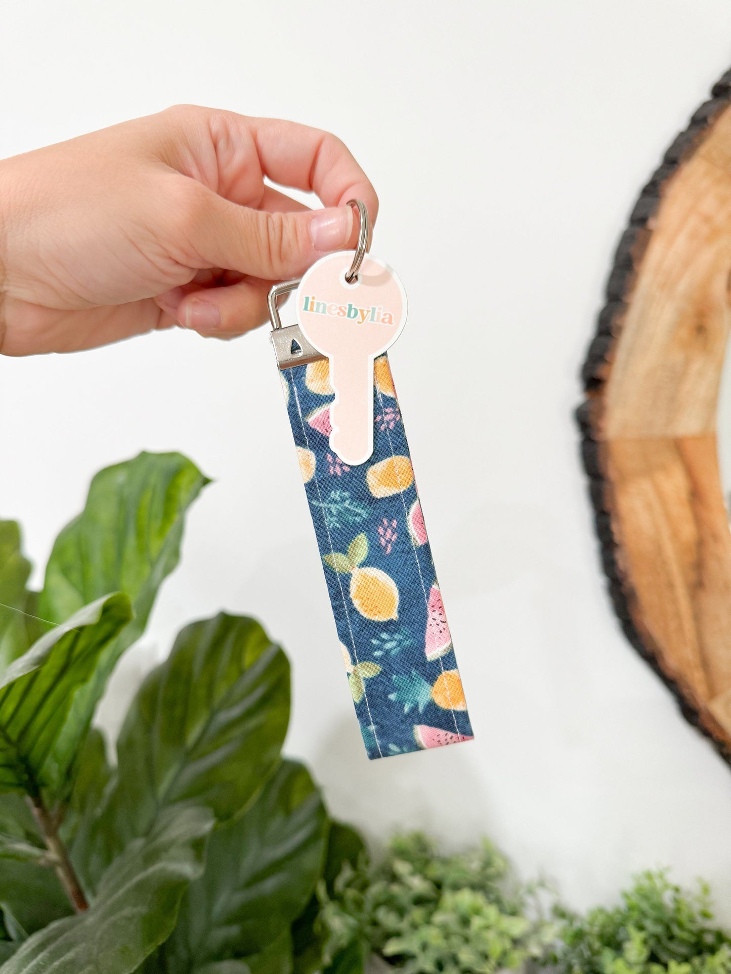 Lemon & Watermelon Wristlet Keychain