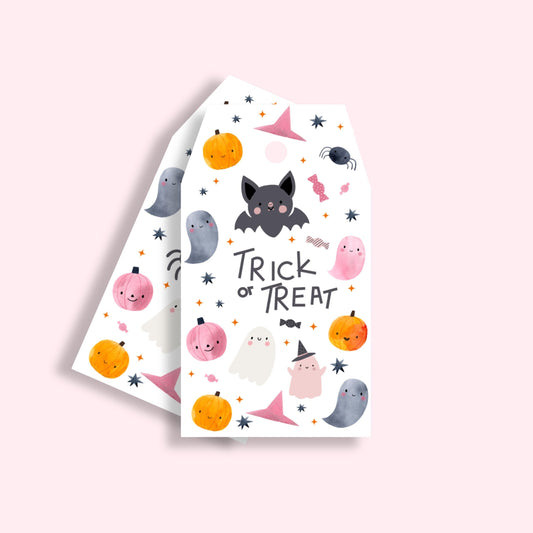 Trick or Treat Halloween Boo Basket Tag | Happy Halloween Gift Tag | Spooky Season Tag | BOO Basket Gift Tag | Set of 10 Double Sided