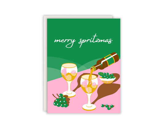 Merry Spritzmas Cocktail Greeting Card